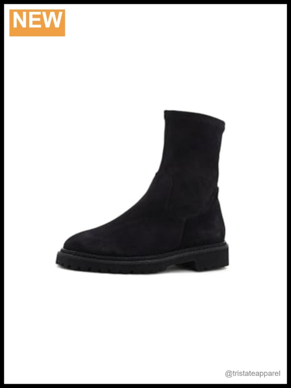 Aquatalia Maryann Lug Sole Suede Bootie Thermal Lined Made in Italy
